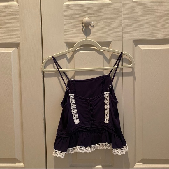 Eyelet Lace Crop Top - Picture 2 of 5